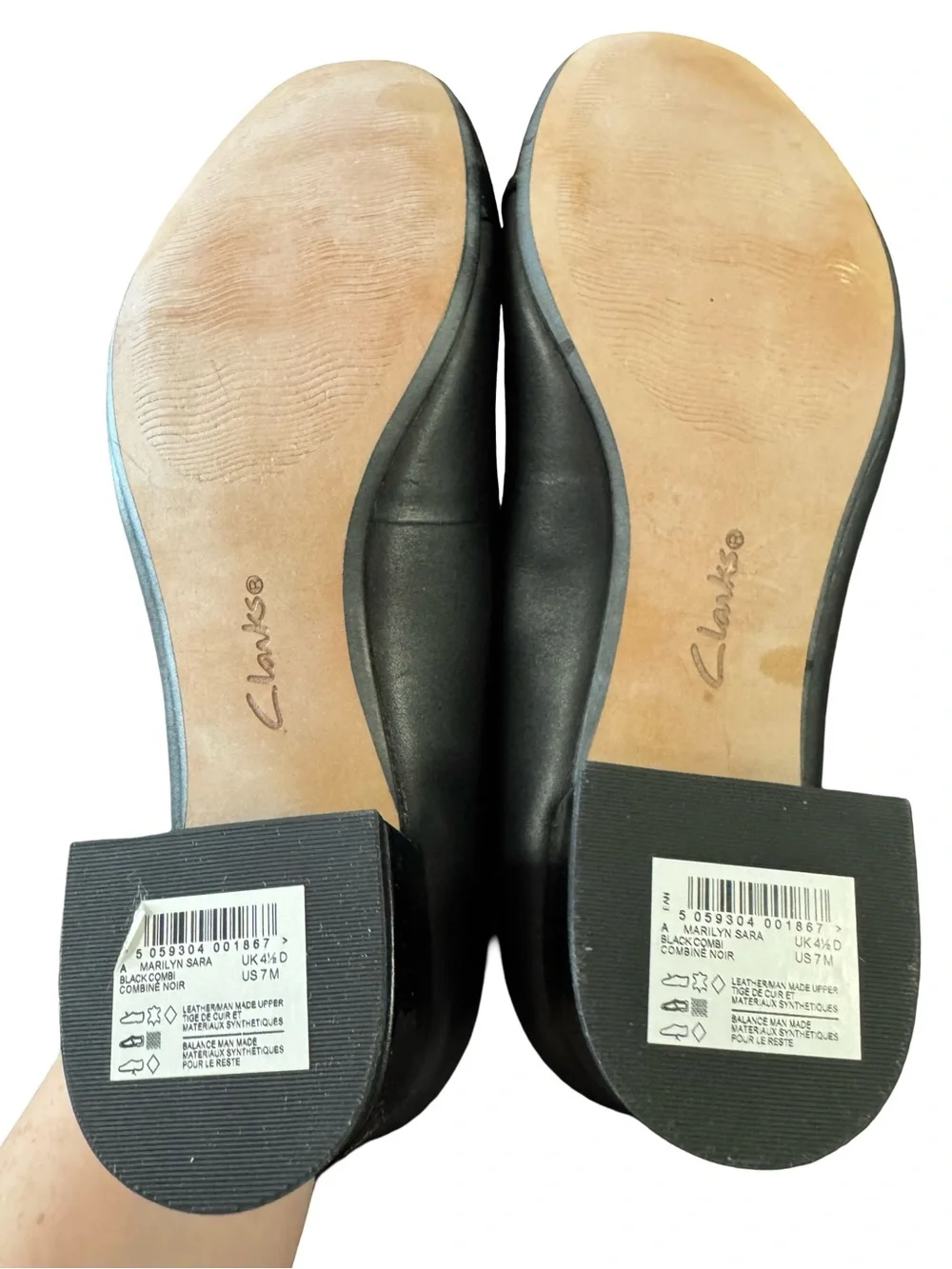1519 / Clark’s Collection Marilyn Sara Low Block Heels Size 7M